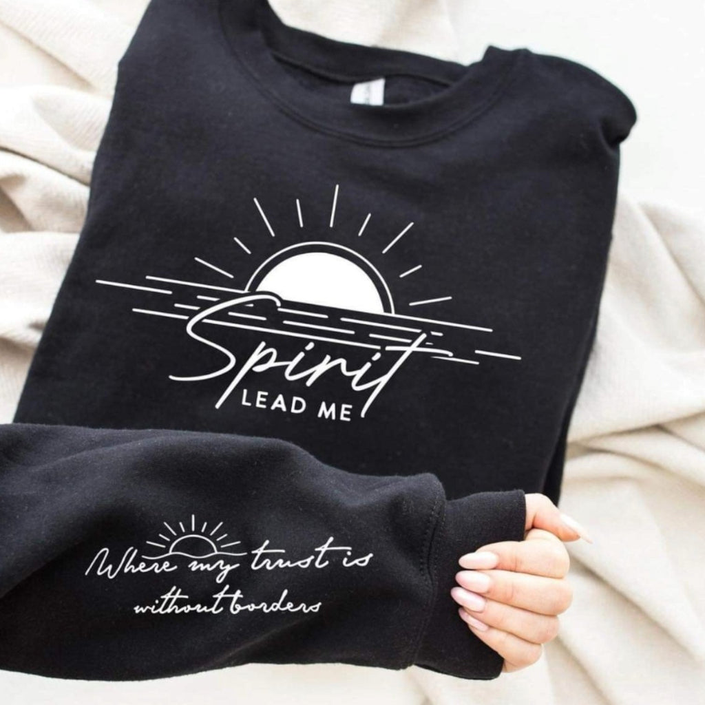 Spirit Lead Me W/sleeve Design Sweatshirt - 260 Broadway Boutique