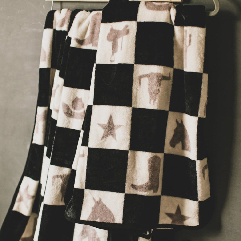 Square Up Sheriff Baby Blanket - 260 Broadway Boutique