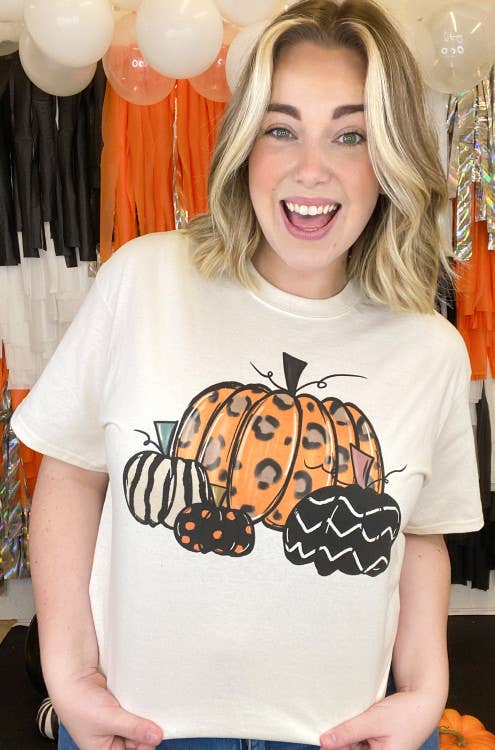 Stacked Pumpkin Tee - 260 Broadway Boutique