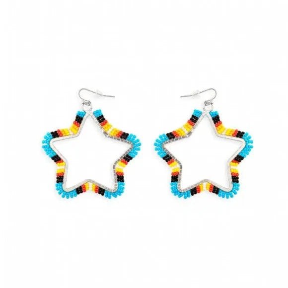 Star Light Star Bright Beaded Earrings - 260 Broadway Boutique