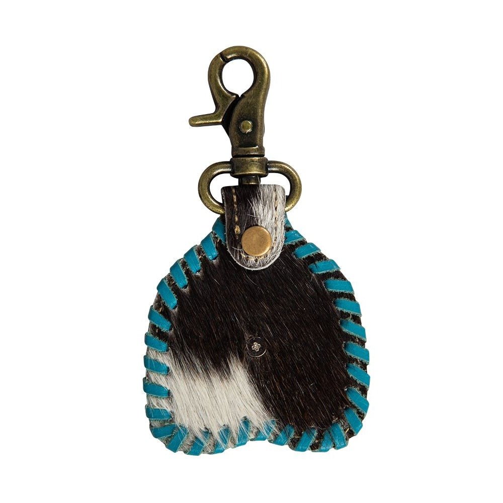 Stitched Hairon Hide Key Fob - 260 Broadway Boutique