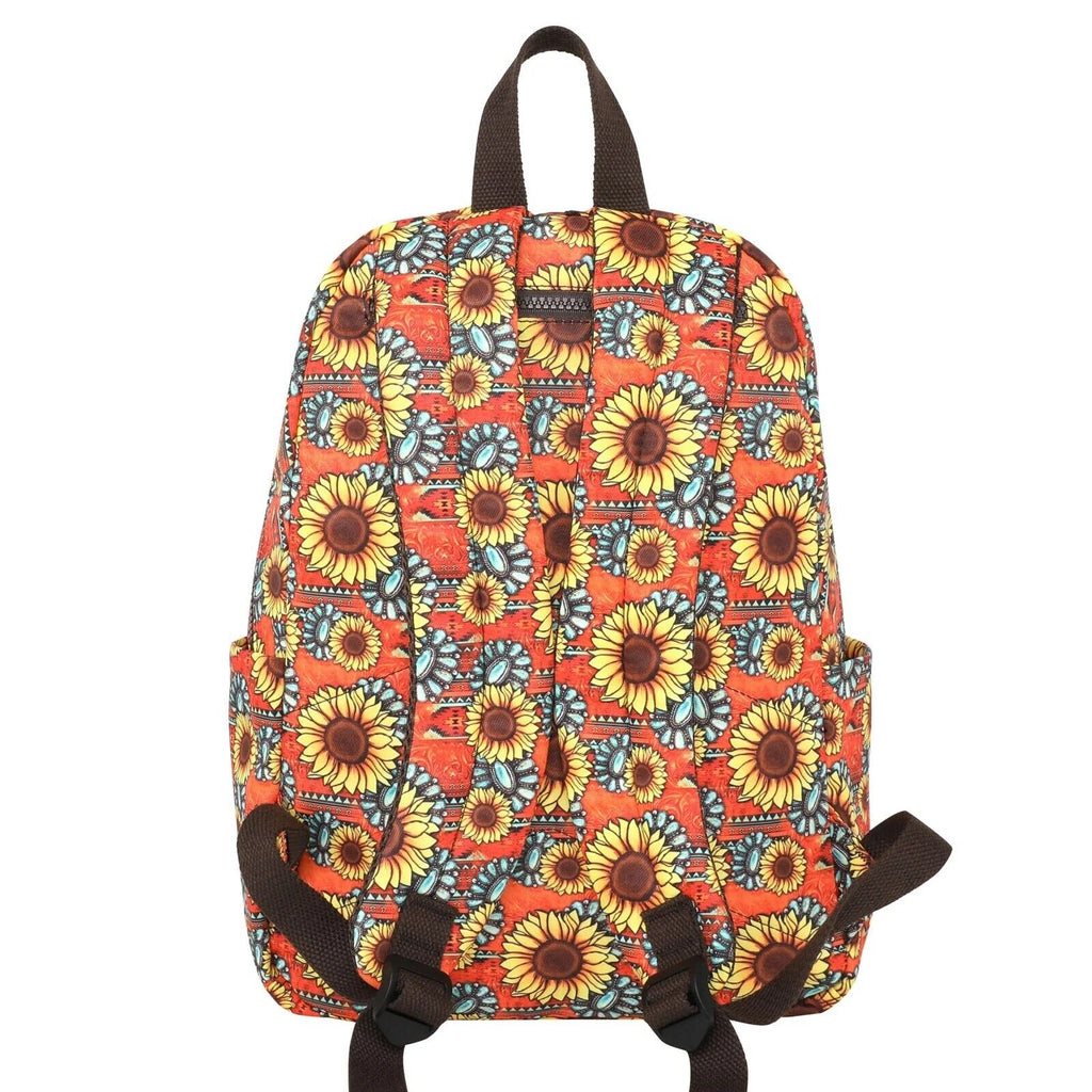 Sunflower Print Backpack - 260 Broadway Boutique