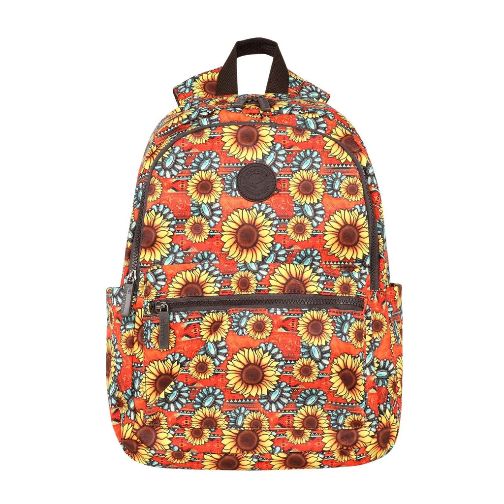 Sunflower Print Backpack - 260 Broadway Boutique