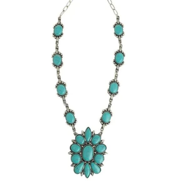 Tanana Trail Squash Blossom Necklace - 260 Broadway Boutique