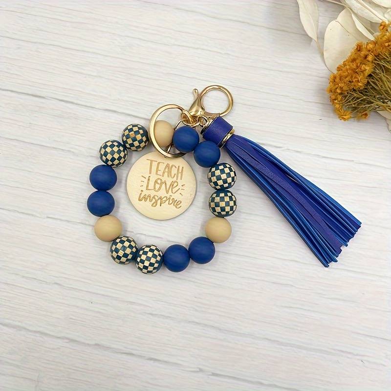 Tassel Beaded Keychain Bracelets w/charm(multiple styles) - 260 Broadway Boutique