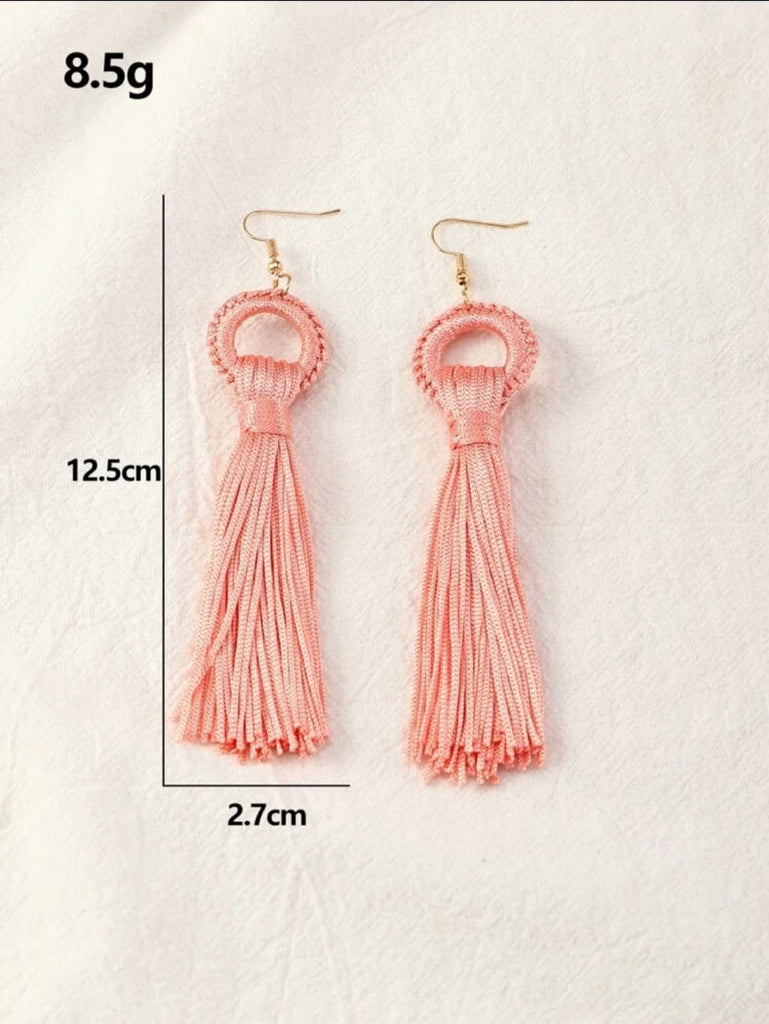 Tassel Decor Drop Earrings (3 colors) - 260 Broadway Boutique