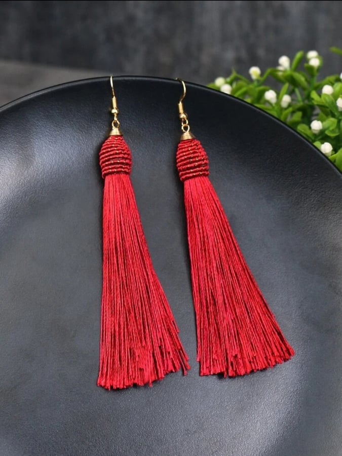 Tassel Drop Earrings (3 Different Colors) - 260 Broadway Boutique