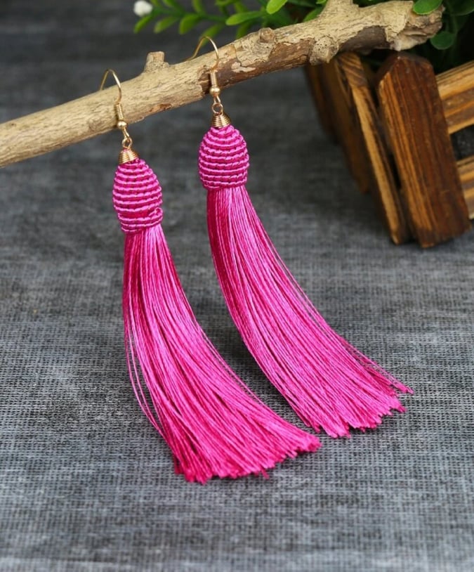 Tassel Drop Earrings (3 Different Colors) - 260 Broadway Boutique