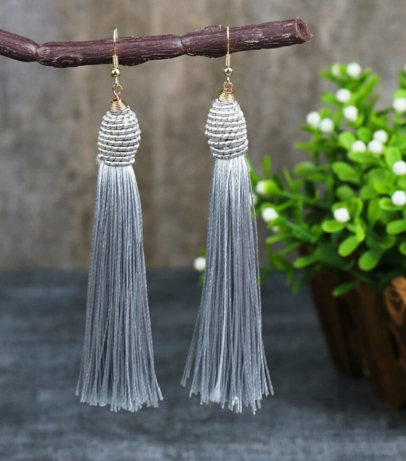 Tassel Drop Earrings (3 Different Colors) - 260 Broadway Boutique