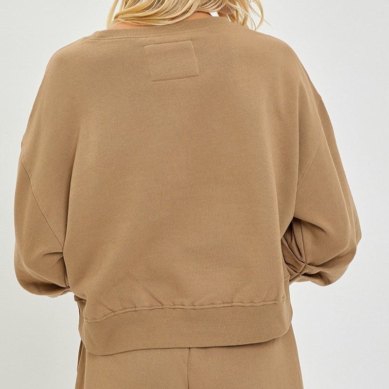 Taupe Risen Sweatshirt - 260 Broadway Boutique