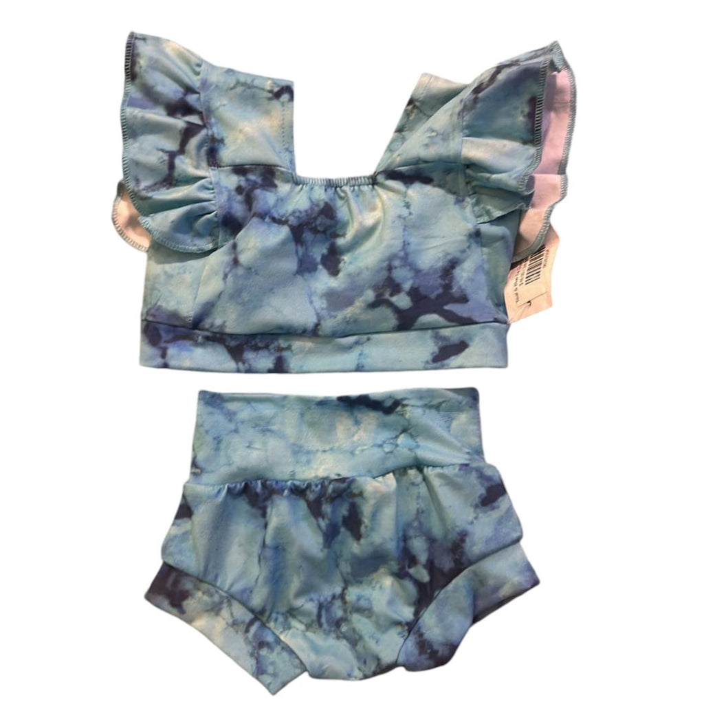 Teal & Blue Tie Dye Swimsuit - 260 Broadway Boutique