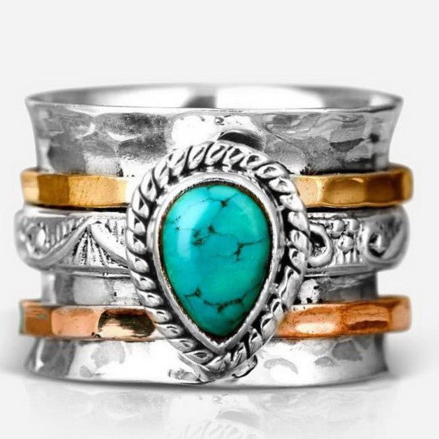 Teardrop Natural Stone Ring - 260 Broadway Boutique