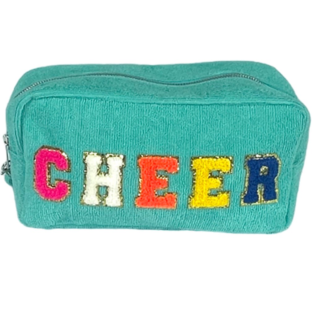 Terry Cloth CHEER Cosmetic Bag - 260 Broadway Boutique