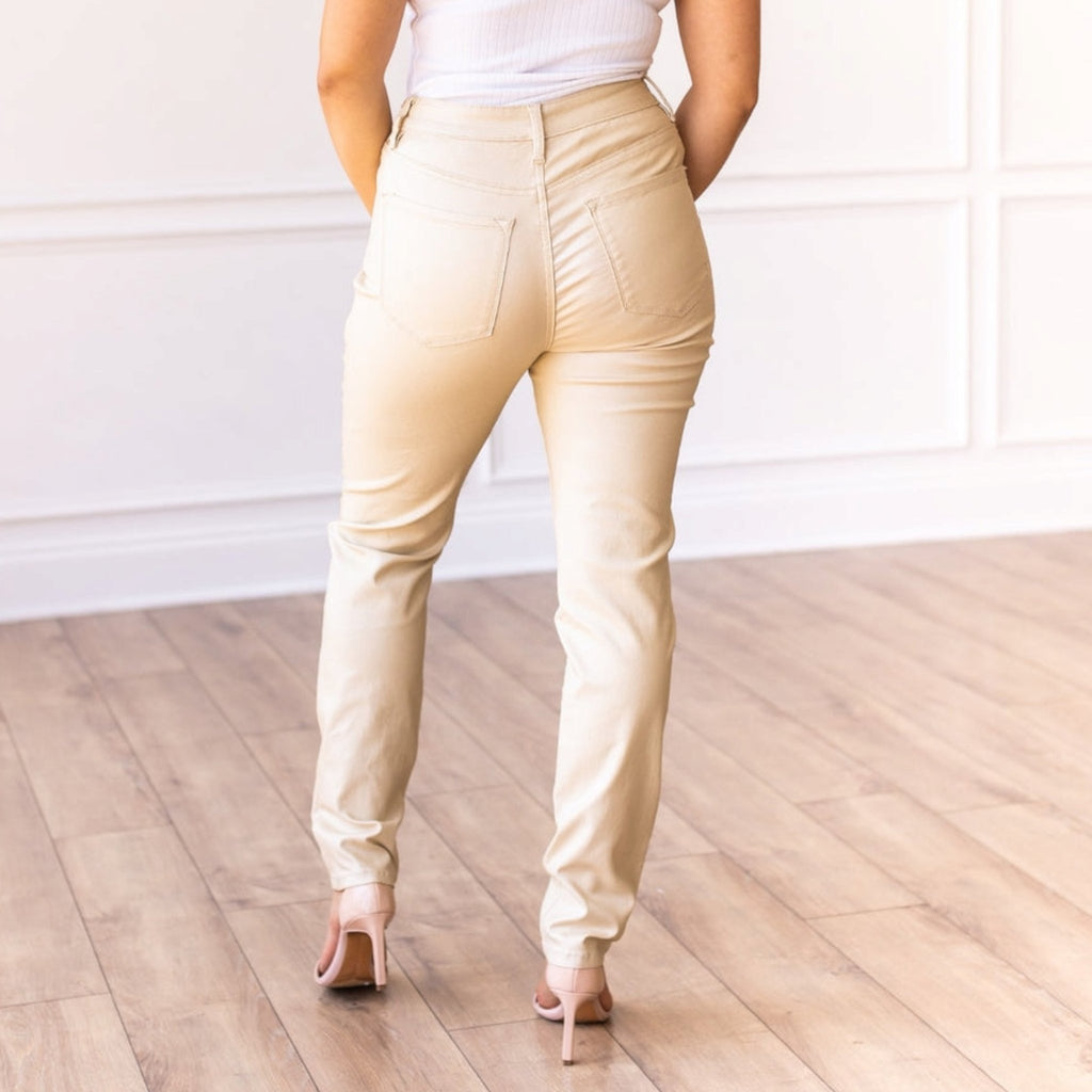 The Giovanna's Metallic Gold Skinny Jean - 260 Broadway Boutique