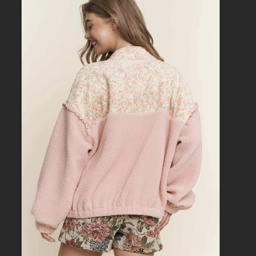 The Teddy Pink Boho Jacket - 260 Broadway Boutique