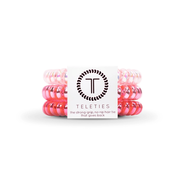 Think Pink - Small Spiral Hair Coils, Hair Ties, 3 - pack - 260 Broadway Boutique