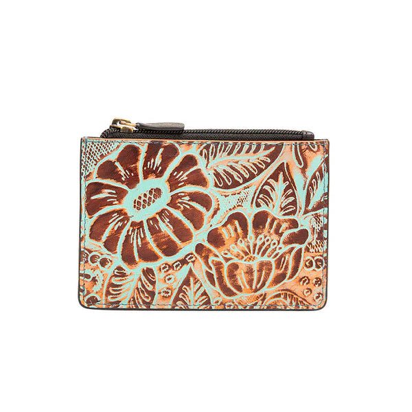 Tooled Leather Credit Card Holder - 260 Broadway Boutique