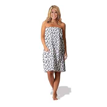 Towel Wrap Gray Leopard - 260 Broadway Boutique