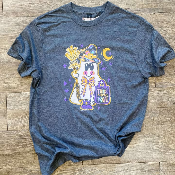 Trick or Treat Ghost Tee - 260 Broadway Boutique