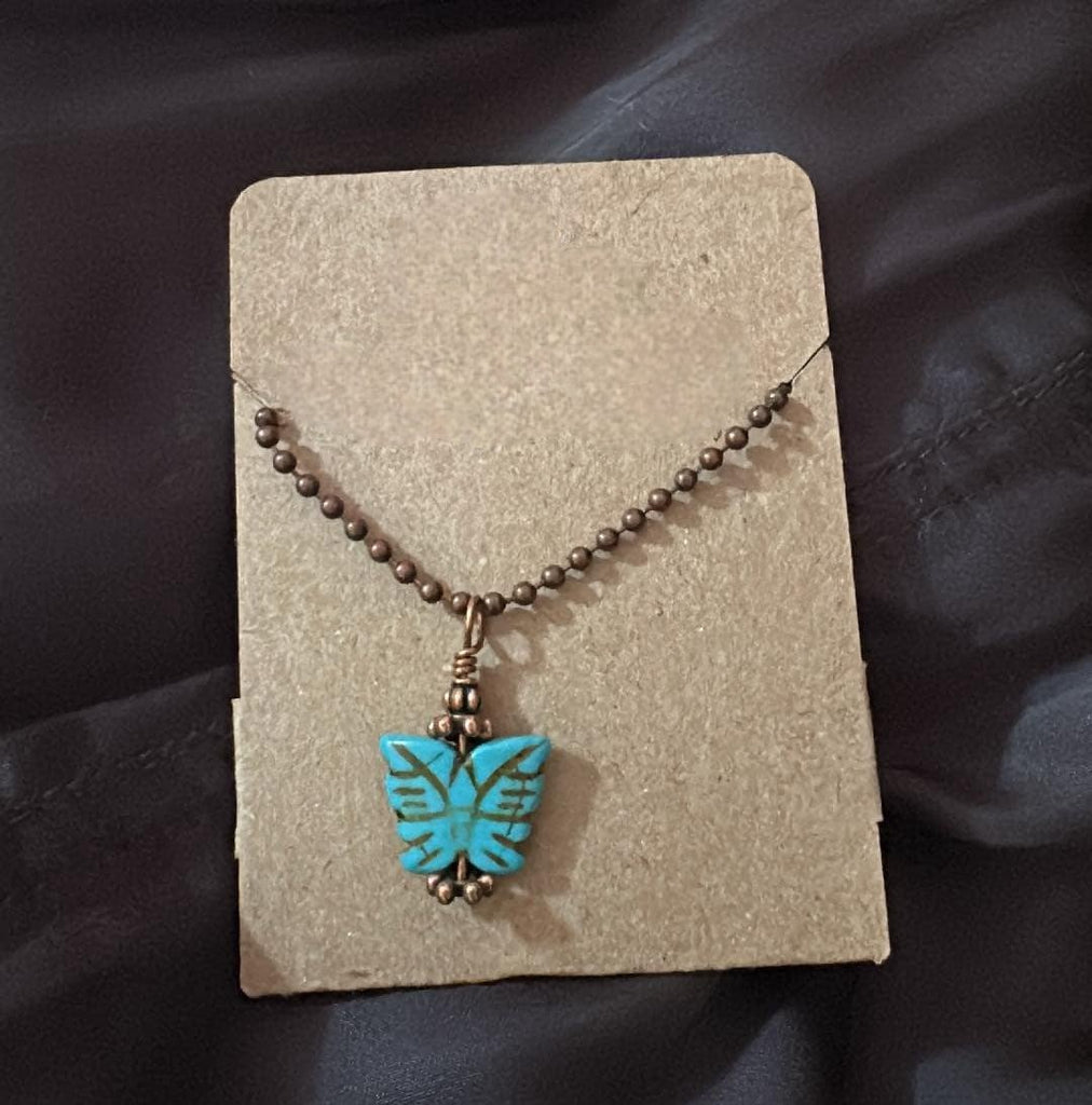 Turquoise Butterfly Necklace - 260 Broadway Boutique