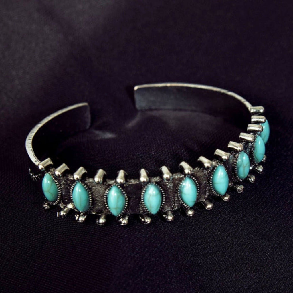 Turquoise Gem Beaded Bracelet - 260 Broadway Boutique