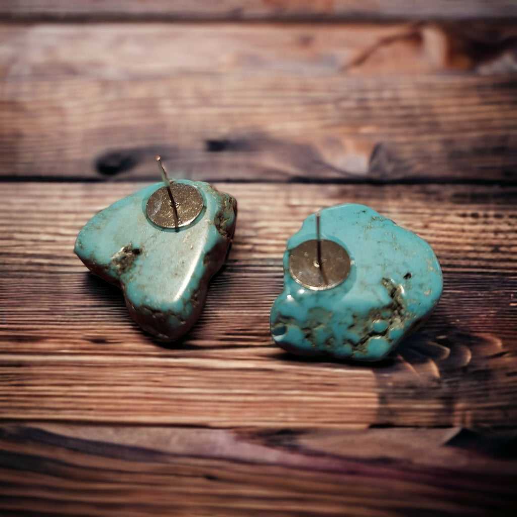 Turquoise Stone Earrings - 260 Broadway Boutique