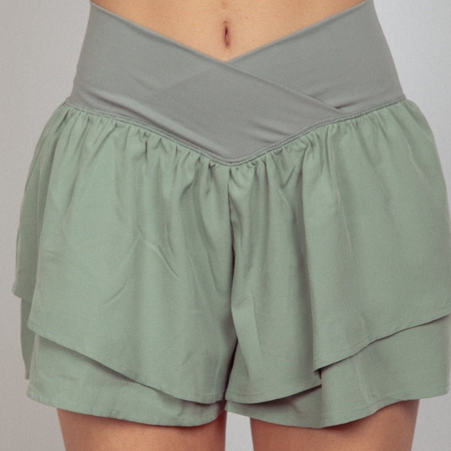 V - Shaped Waist Athletics Activewear Shorts (2 Colors) - 260 Broadway Boutique