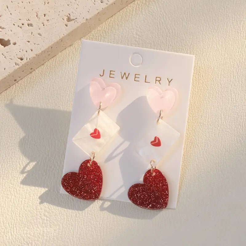 Valentine Earrings w/Envelope - 260 Broadway Boutique