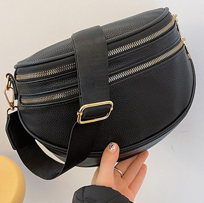 Vegan Leather Multi Pocket Crossbody Bum Bag - 260 Broadway Boutique