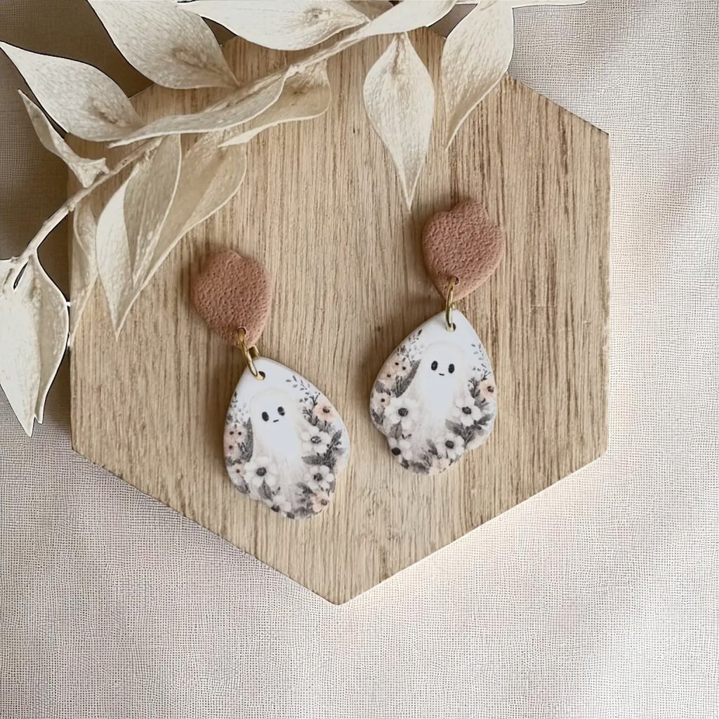 Vintage Ghost Clay Earring - 260 Broadway Boutique