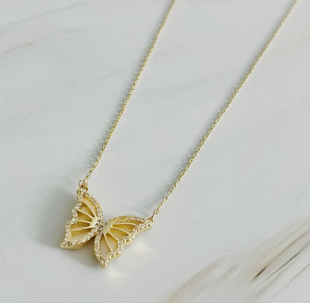 Vintage Glam Butterfly Necklace - 260 Broadway Boutique