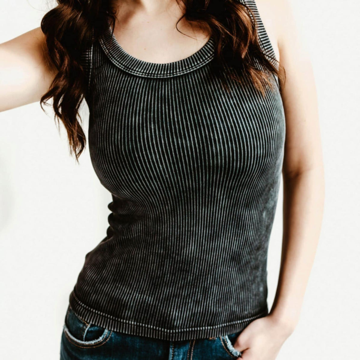 Vintage Ribbed Tank (multiple colors) – 260 Broadway Boutique