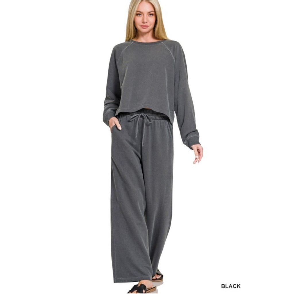 Washed Pullover & Pants (Sold Seperately~3 Color options) - 260 Broadway Boutique