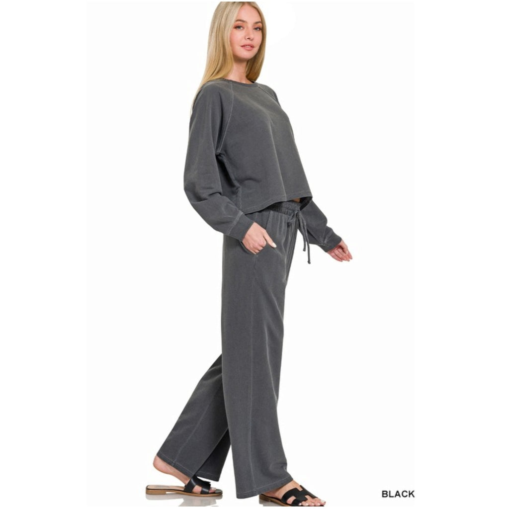 Washed Pullover & Pants (Sold Seperately~3 Color options) - 260 Broadway Boutique