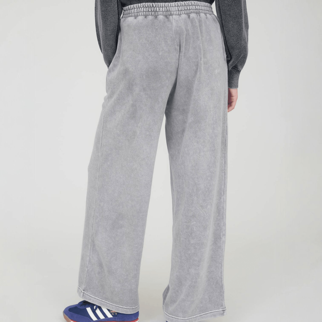 Washed Wide Leg Drawstring Lounge Pants - 260 Broadway Boutique