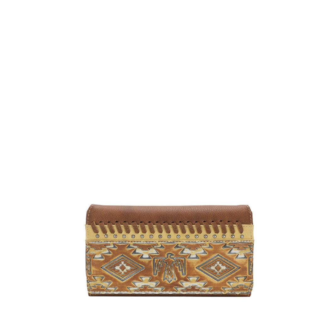 West Aztec Tooled Collection Wallet(4 Color Options) - 260 Broadway Boutique