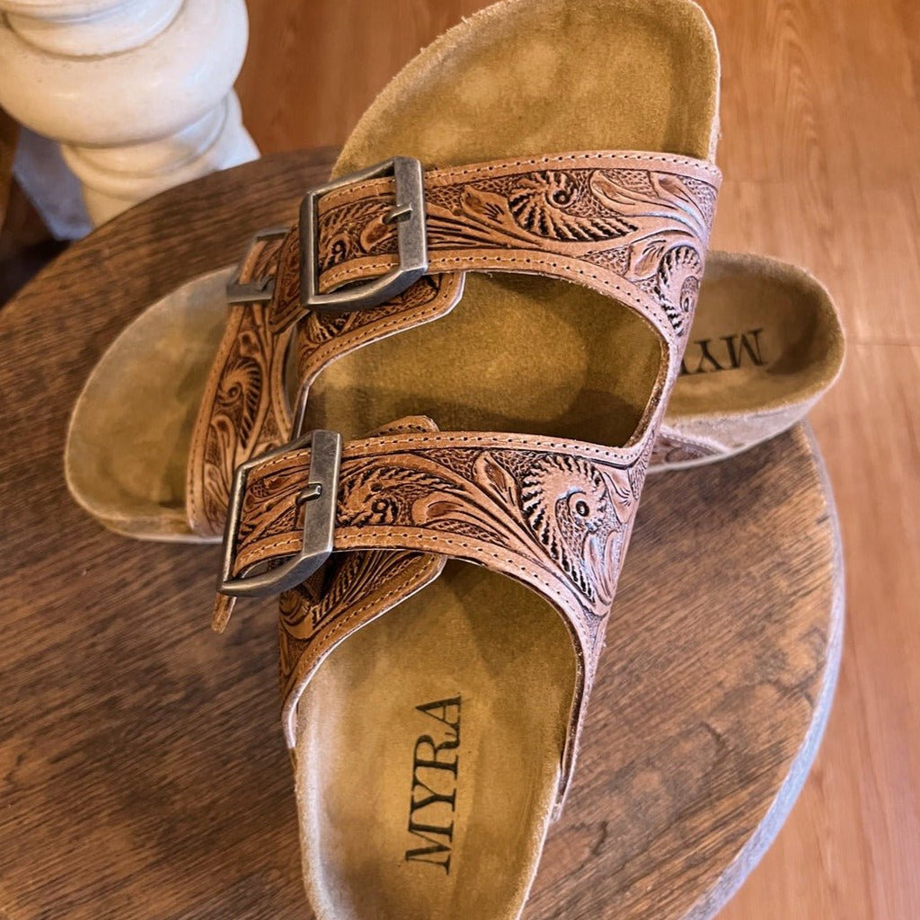 Western Hand - Tooled Sandals - 260 Broadway Boutique