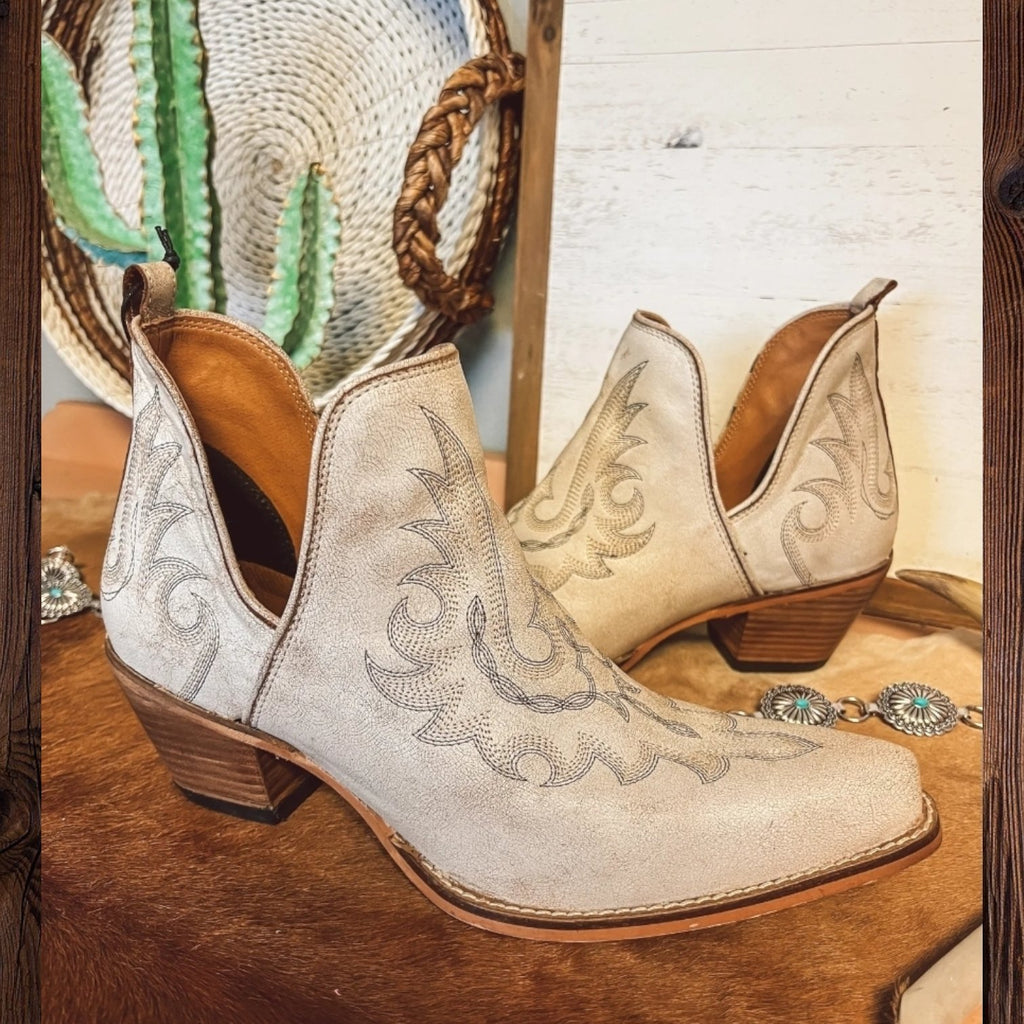 Western Leather Booties - 260 Broadway Boutique