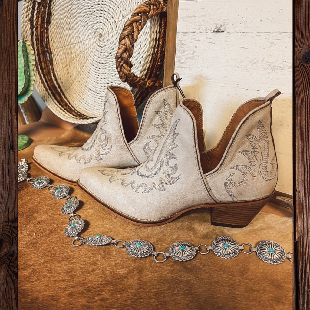 Western Leather Booties - 260 Broadway Boutique