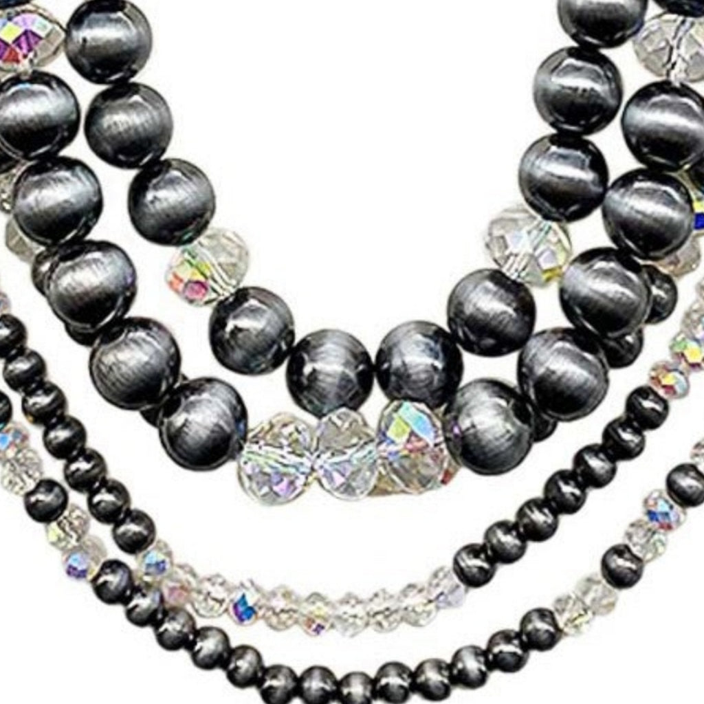 Western Navajo Pearl Glass Crystal Bead Necklace - 260 Broadway Boutique