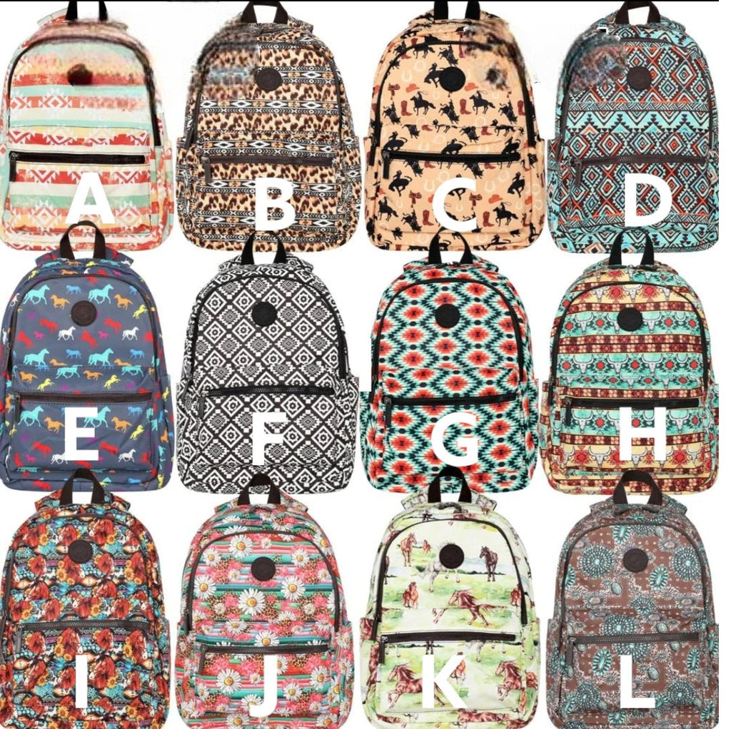 Western Print Backpacks (24 Styles) - 260 Broadway Boutique