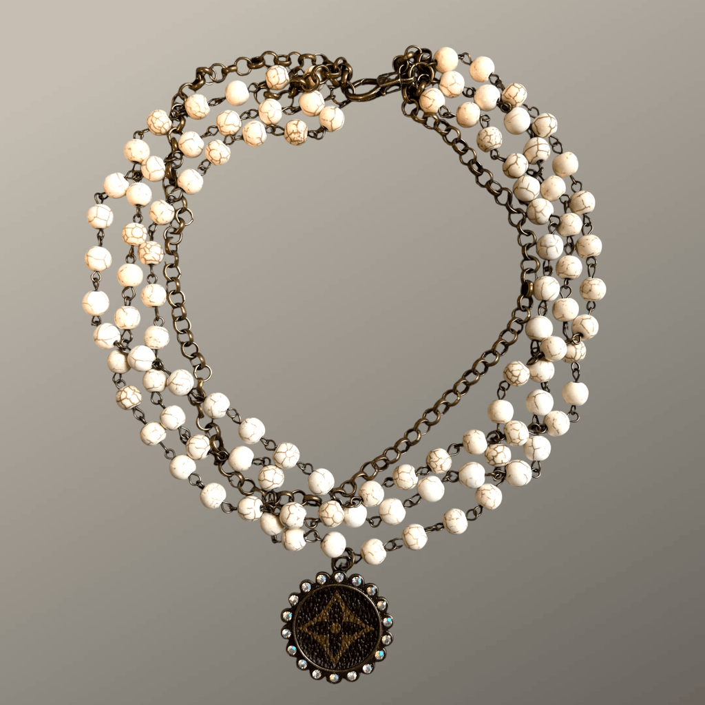 White Howlite Turquoise Layered Necklace - 260 Broadway Boutique