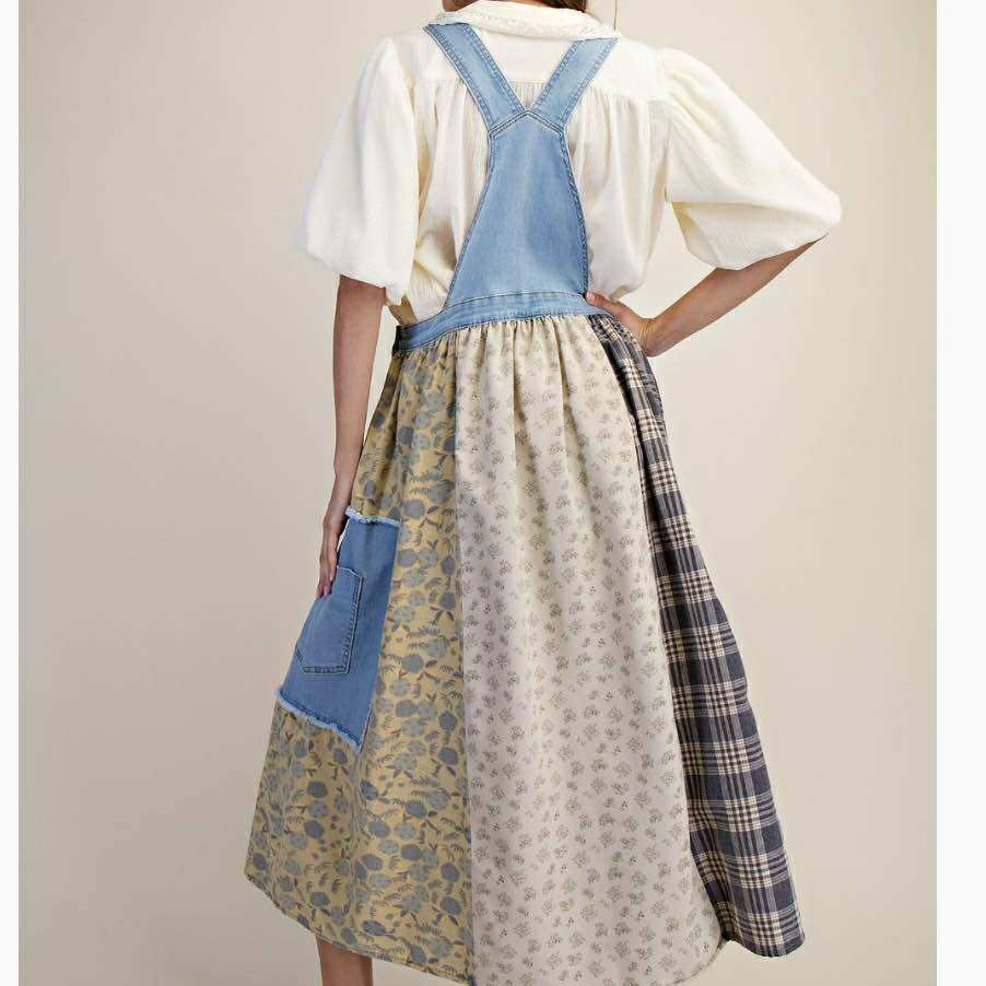 Woven Overall Dress - 260 Broadway Boutique