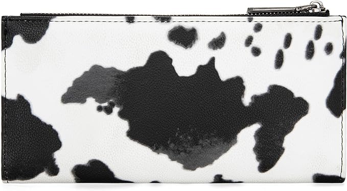 Wrangler Cow Print Bi - Fold Wallet - Black - 260 Broadway Boutique