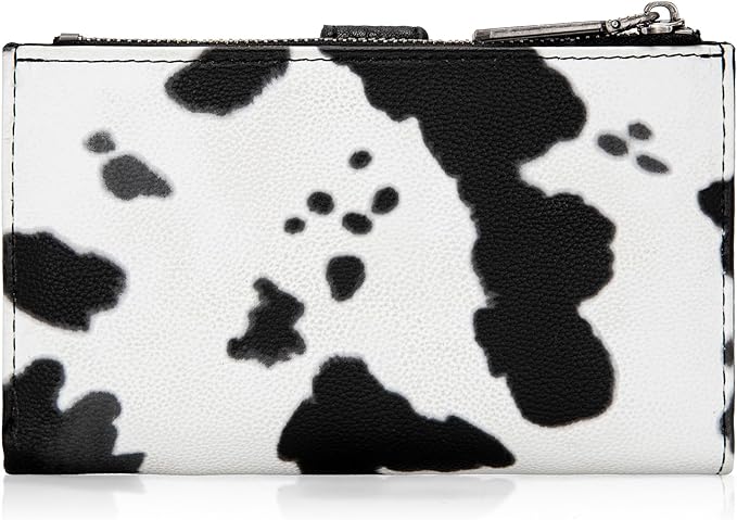 Wrangler Cow Print Bi - Fold Wallet - Black - 260 Broadway Boutique