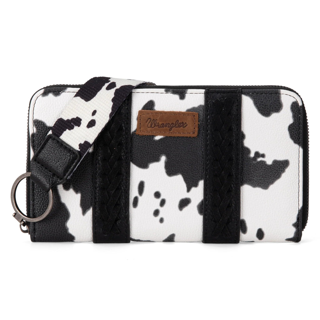 Wrangler Cow Print Wallet - Black - 260 Broadway Boutique