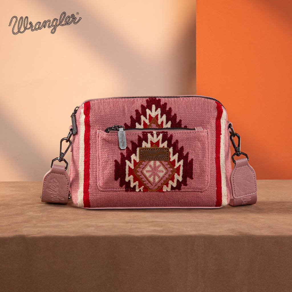 Wrangler Southwestern Knitted Crossbody Bag (4 Colors) - 260 Broadway Boutique