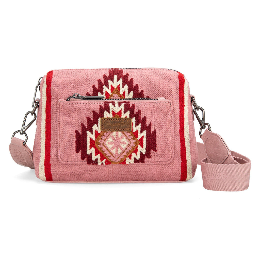 Wrangler Southwestern Knitted Crossbody Bag (4 Colors) - 260 Broadway Boutique