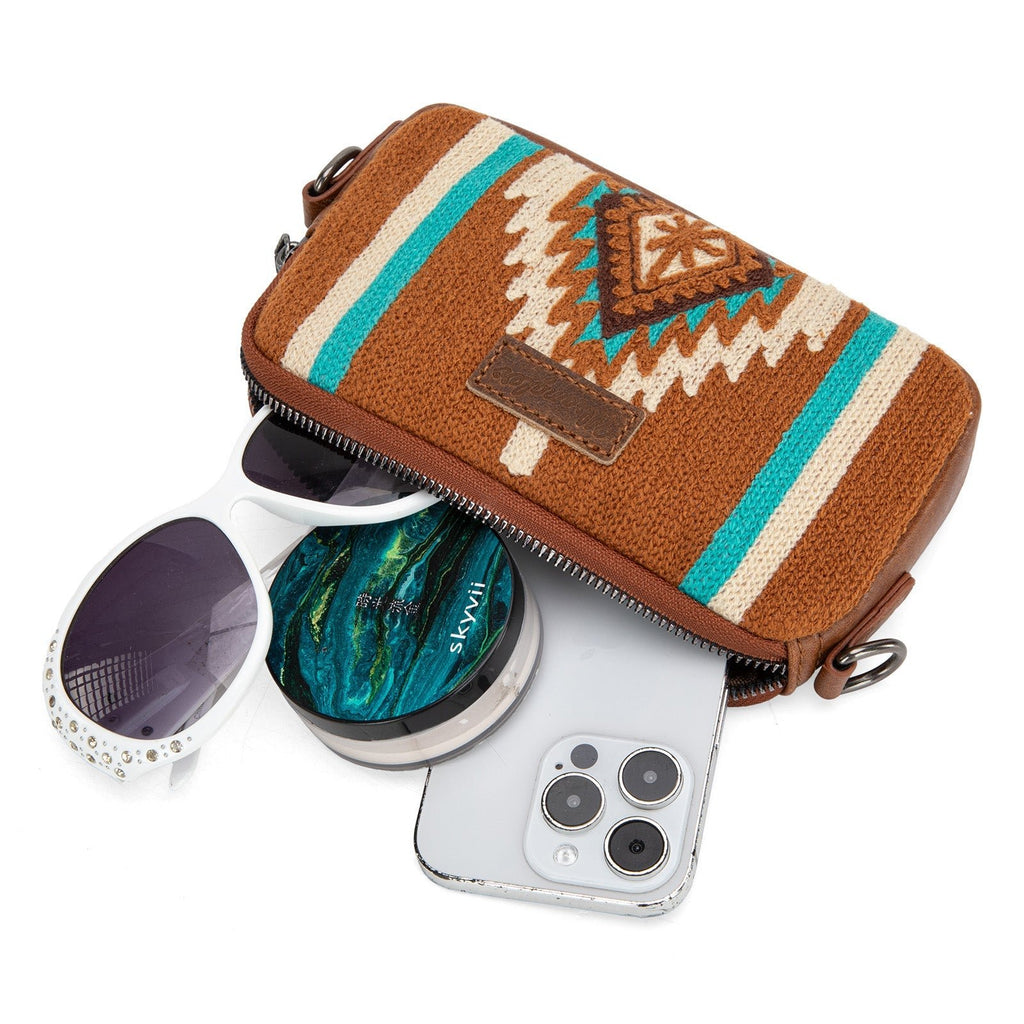 Wrangler Southwestern Knitted Mini Crossbody/Wallet (2 Colors) - 260 Broadway Boutique