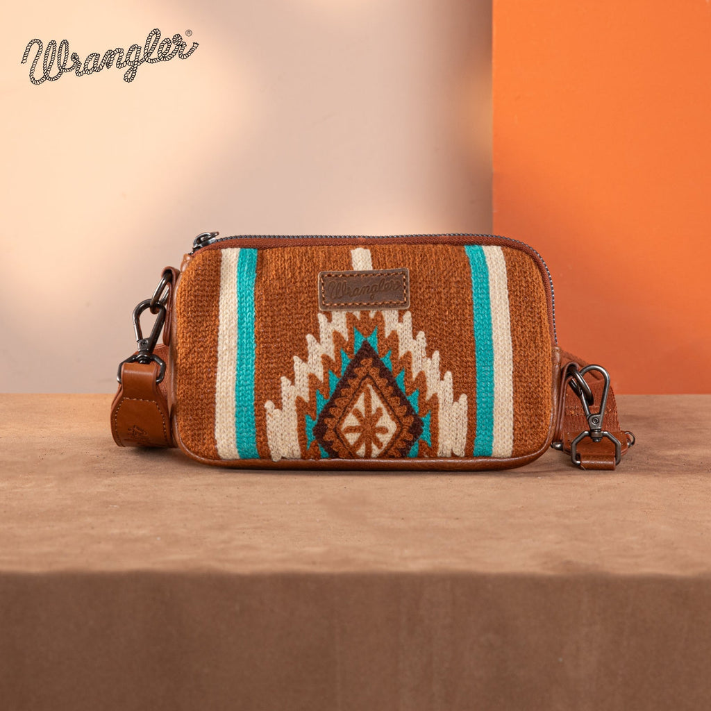 Wrangler Southwestern Knitted Mini Crossbody/Wallet (2 Colors) - 260 Broadway Boutique